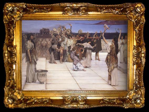 framed  Alma-Tadema, Sir Lawrence A Dedication to Bacchus (mk23), ta009-2